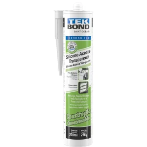 Silicone Acético Transparente 270ml - Tekbond