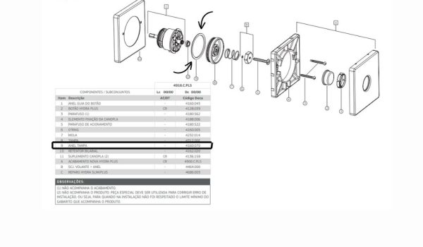 KIT COM 3 ANEL S POST H MAX 4160.070