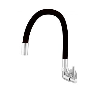 Torneira Cozinha Giratória Parede Flex 1/4 Black - Pevilon