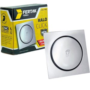 Ralo Click Quadrado 15 X 15cm Inox - Fertak